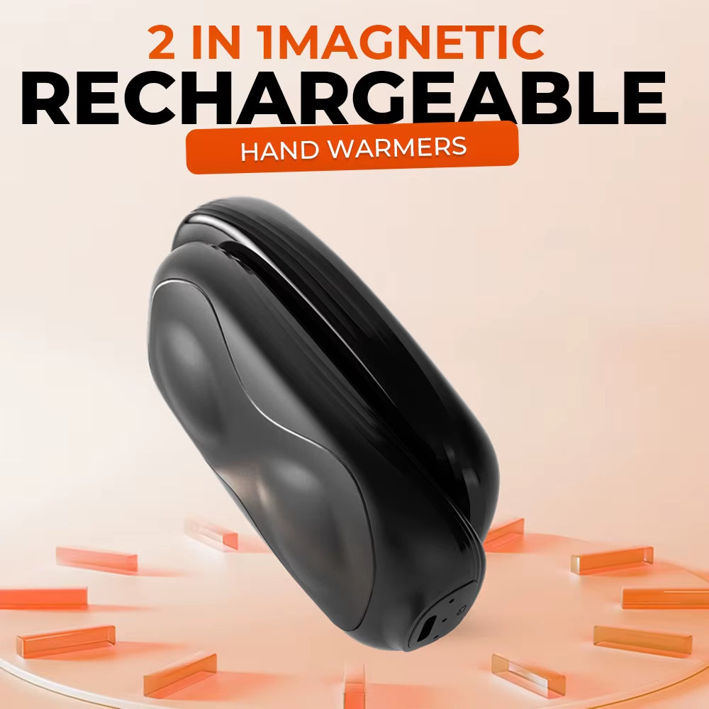 Magnetic Rechargeable Hand Warmers 2 in 1 Rechargeable Hand Warmer Portable Hand Warmer Hunting Golf Camping Gear Warm Gifts